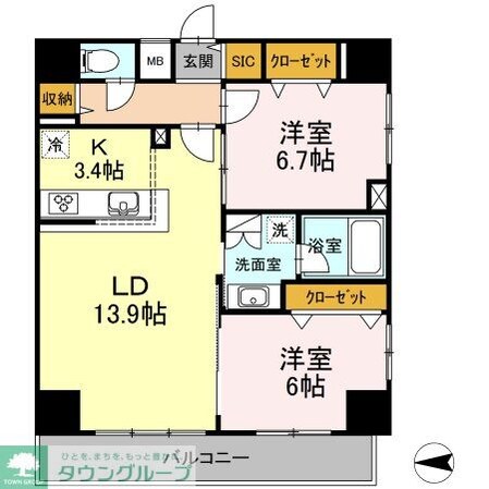 D-room早稲田の物件間取画像